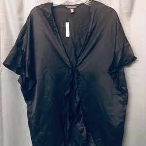Victoria’s Secret Black silky pajama top/cover